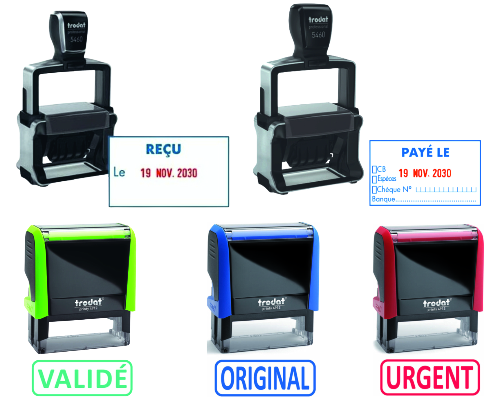 Tampons Xprint avec formules commerciales